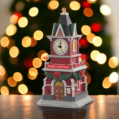 Lemax Tannenbaum Clock Tower Christmas Village Decoration