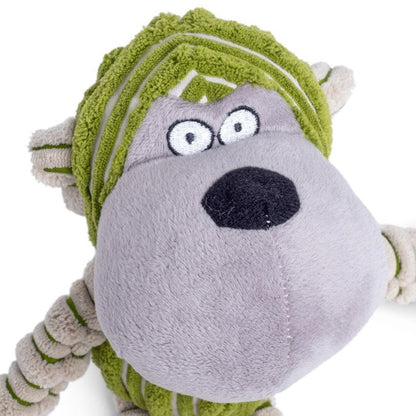 Chubby Chimp Plush Dog Toy