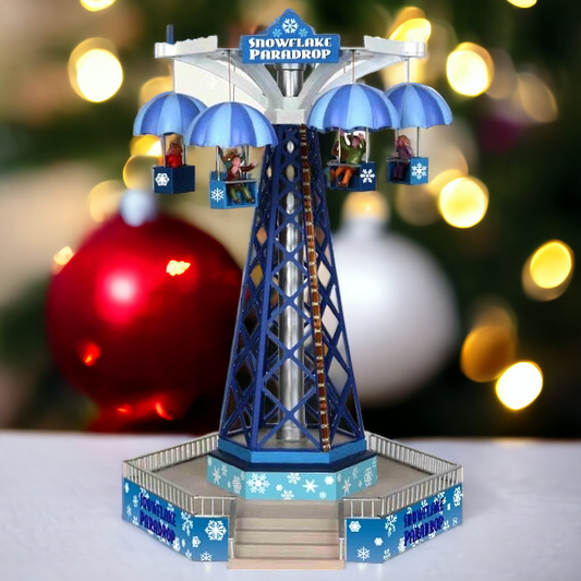 Lemax Snowflake Paradrop Christmas Village Carnival Collection.