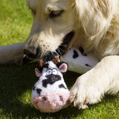 Lazy Moo Plush Dog Toy