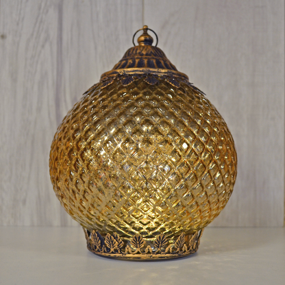 Gold Vintage Style LED Lantern