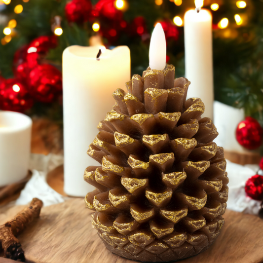 Pinecone LED Candle 15.6cm