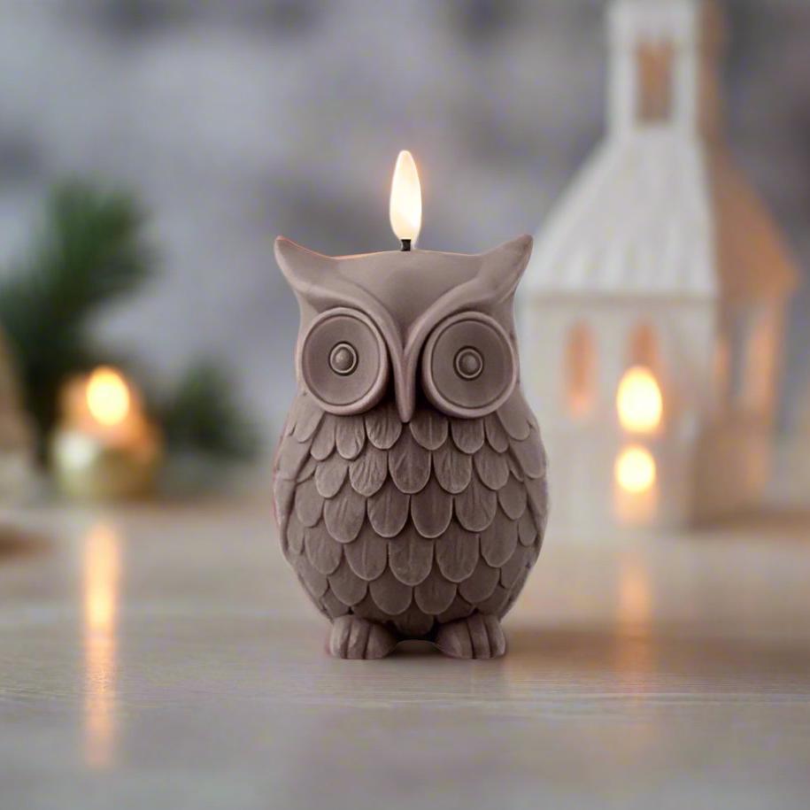 Brown Owl LED Wick Wax Candle