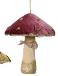 Velvet Mushroom Hanging Decoration