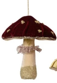 Velvet Mushroom Hanging Decoration