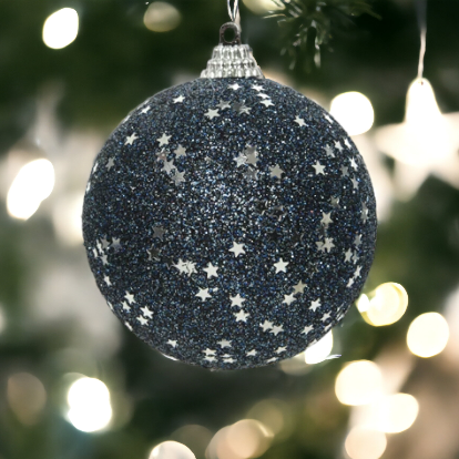 Night Blue Star Christmas Bauble