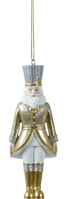 Gold and Silver Santa Soldier Hanging Decoration