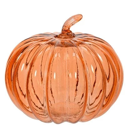 Orange Glass Pumpkin Ornament