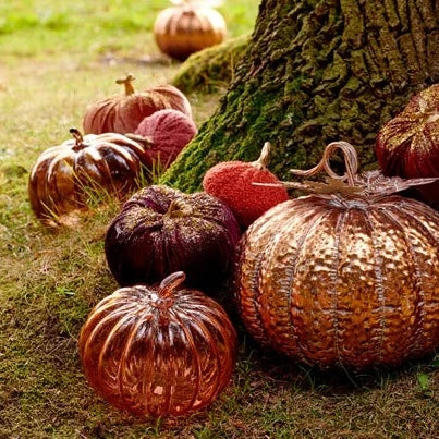 Expresso Glass Pumpkin Ornament