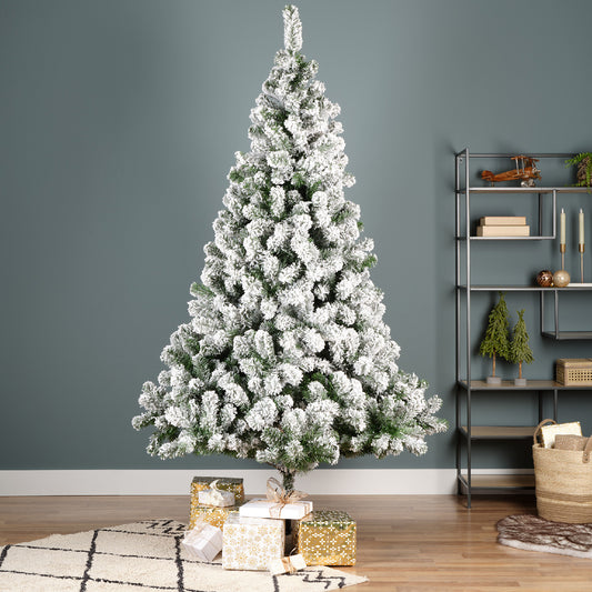 Kaemingk Snowy Imperial Pine Christmas Tree 7ft/210cm