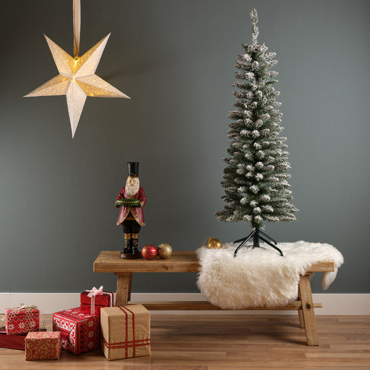 Kaemingk Snowy Pencil Pine 180cm/6ft Christmas Tree