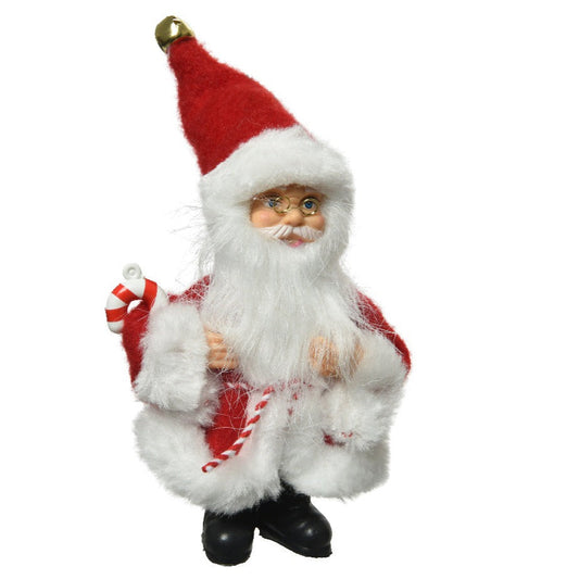 Candy Cane Santa Decoration 13cm