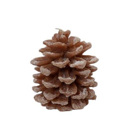 Brown Pinecone Wax Candle 9cm