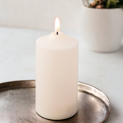 Outdoor LED Cream Church Candle 17cm