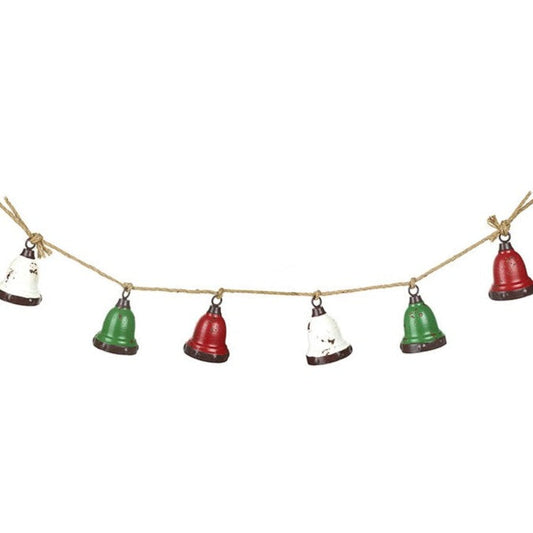 Red, White and Green Christmas Bell Garland