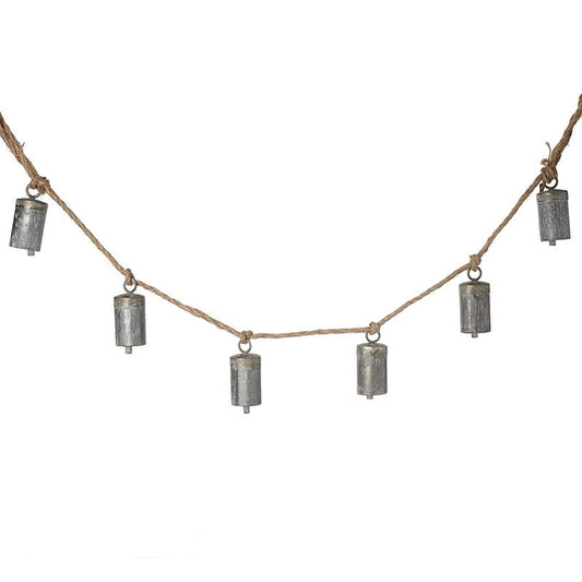 Matt Silver Cow Bells Garland