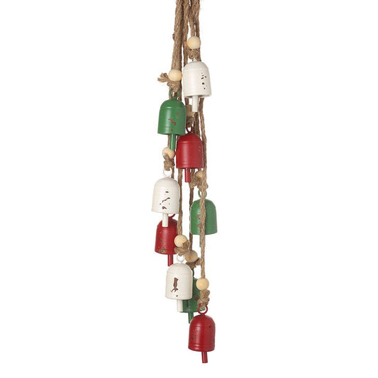 Rustic Jingle Bells Cluster Hanging Decoration