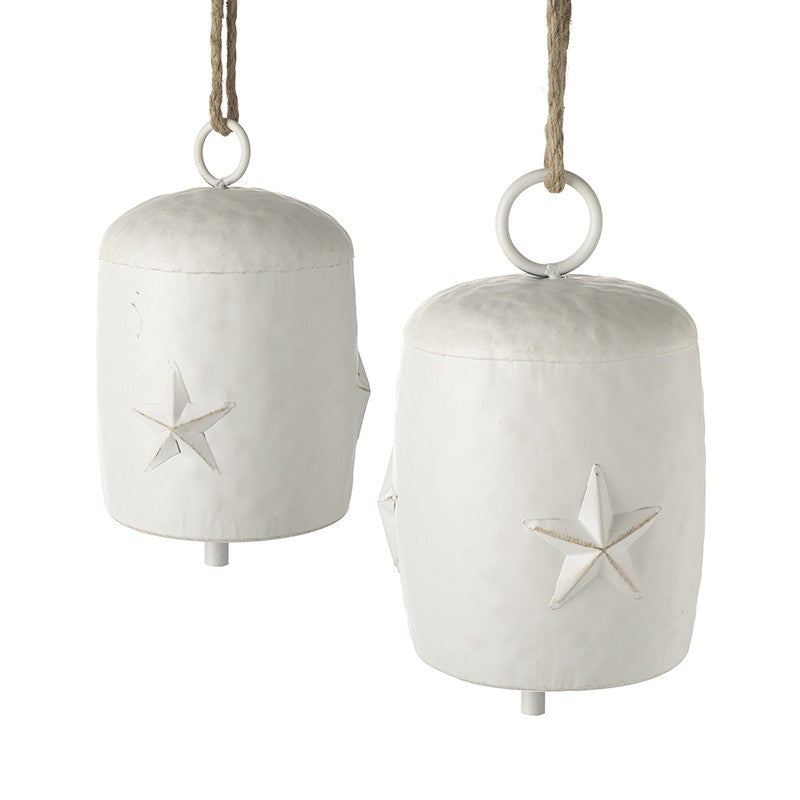 Set of 2 White Cow Bells