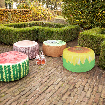 Outdoor Inflatable Pouffe Sunflower Design