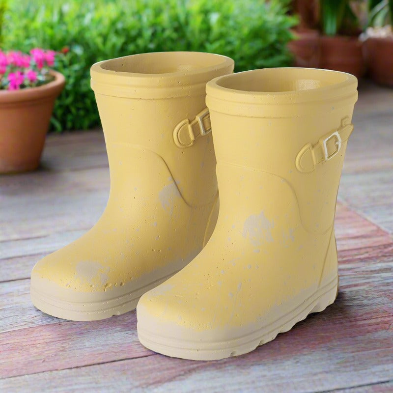 Pair of Yellow Wellie Boots Planters