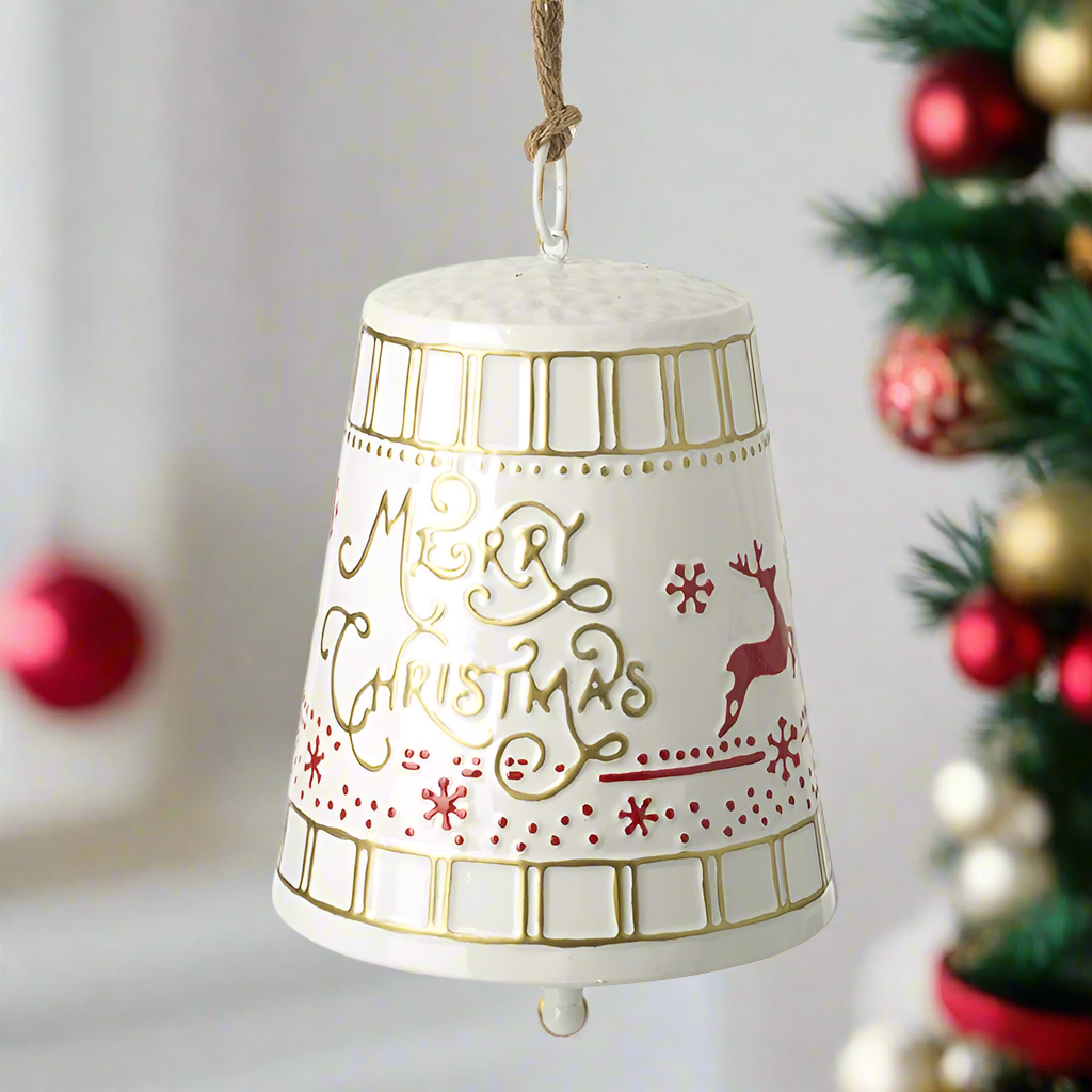 White Merry Christmas Bell