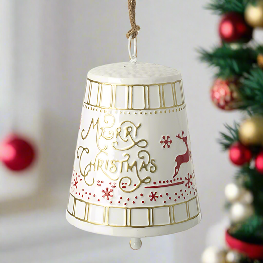 White Merry Christmas Bell