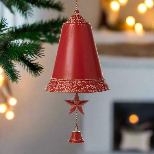 Christmas Red Star Bell