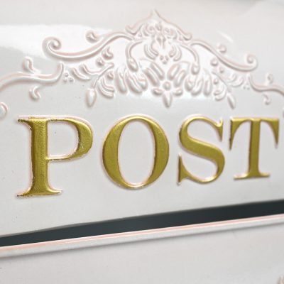 White Retro Post Box