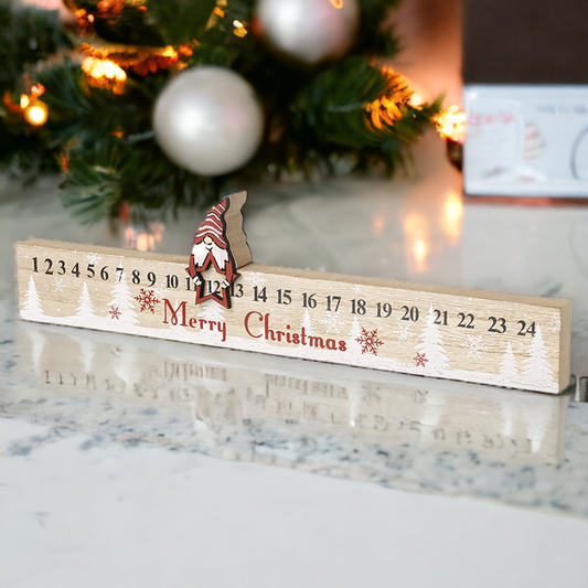 Merry Christmas Wooden Santa Rule Advent