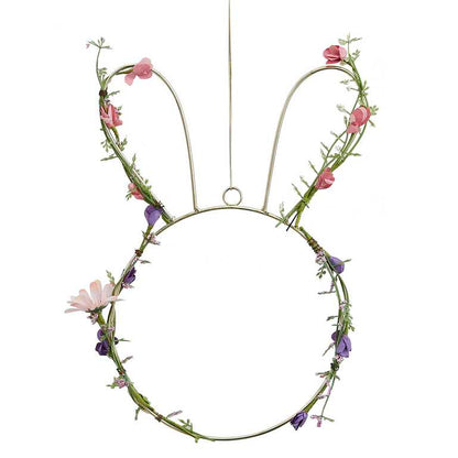 Contemporary Easter Bunny Wreath with Foliage