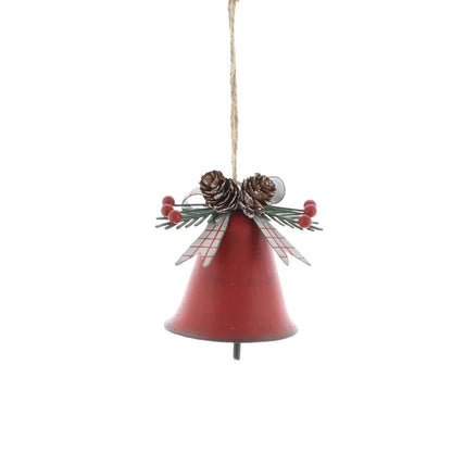 Red Bell with Foliage Decoration 8cm