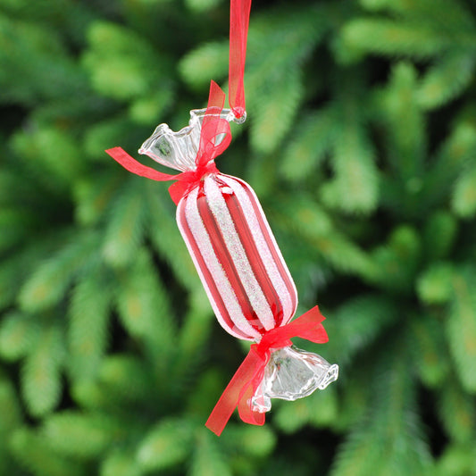 Candy Cane Sweet Glass Hanging Christmas Decoration