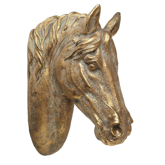 Golden Horse Head Wall Decoration