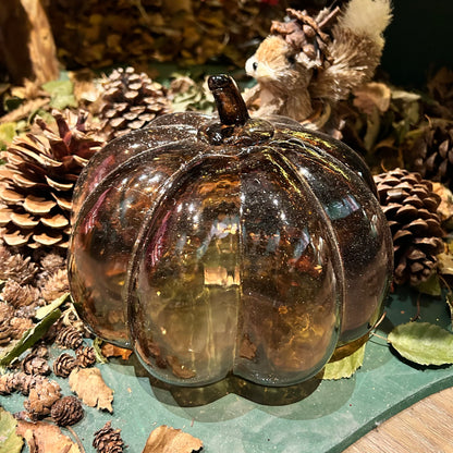 Expresso Glass Pumpkin Ornament