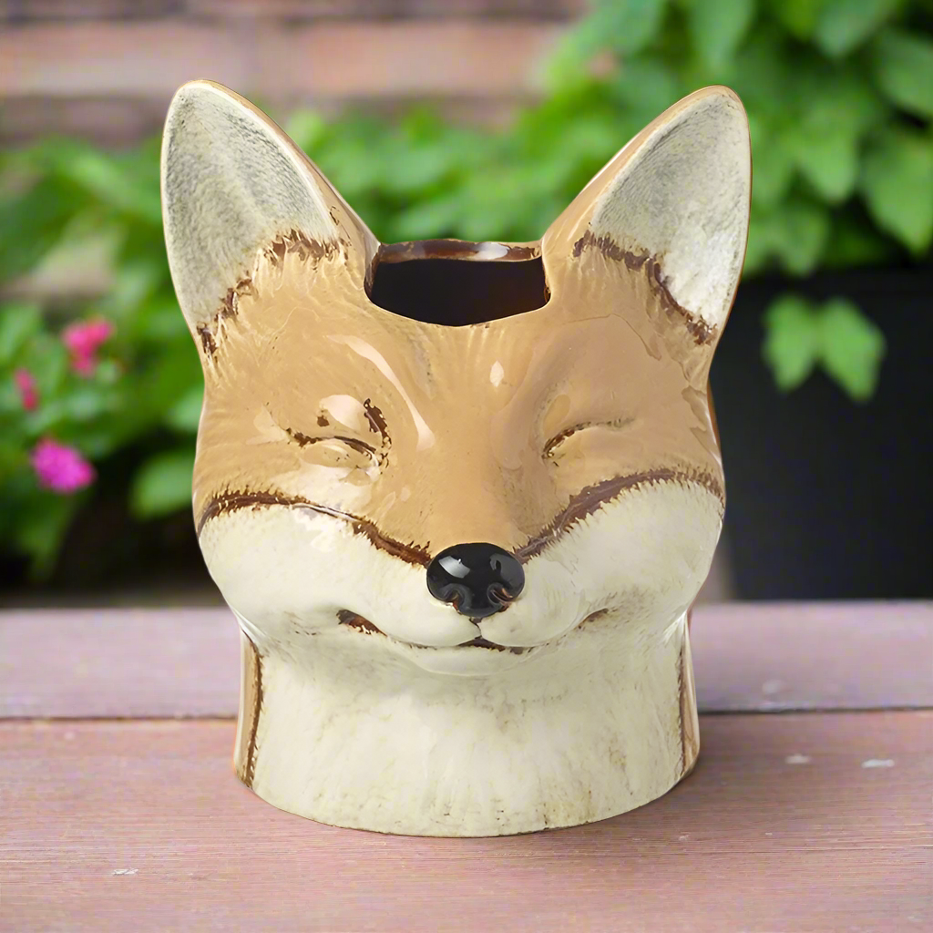 Fox Head Plant Pot