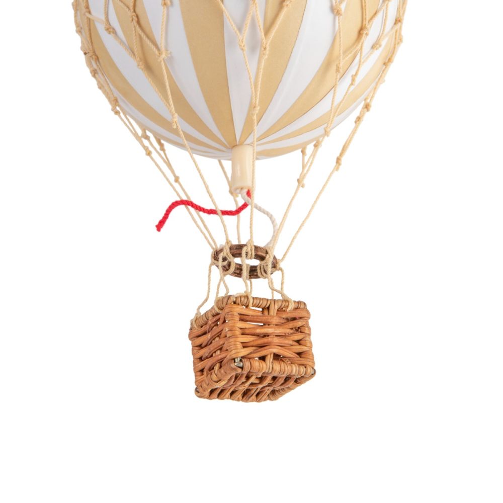 Floating the Skies Ivory Stripe Hot Air Balloon Decoration