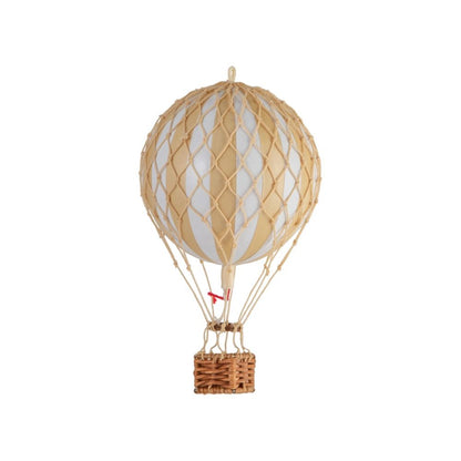 Floating the Skies Ivory Stripe Hot Air Balloon Decoration