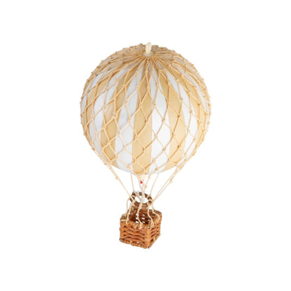 Floating the Skies Ivory Stripe Hot Air Balloon Decoration