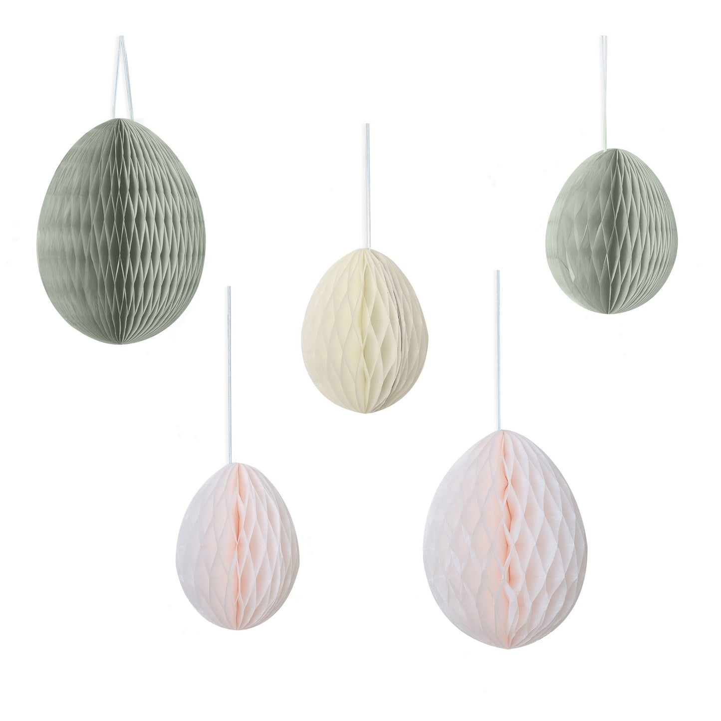 Pastel Honeycomb Hanging Easter Egg Decorations