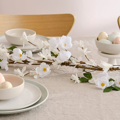 White Blossom Artificial Flower Garland