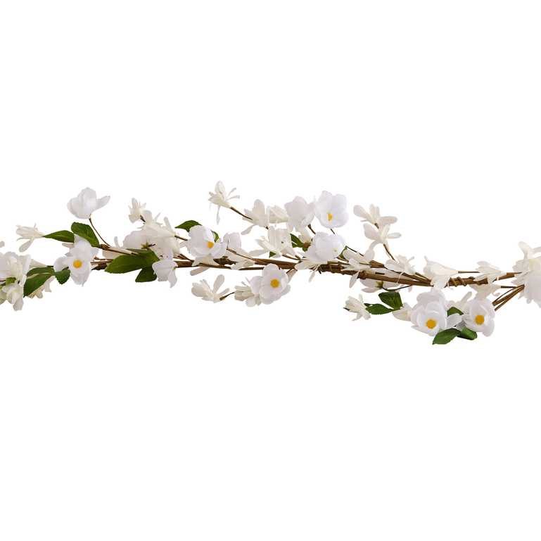 White Blossom Artificial Flower Garland