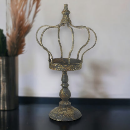 Metal Crown Candle Holder