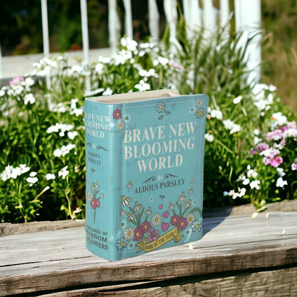 Brave New Blooming World Book Vase