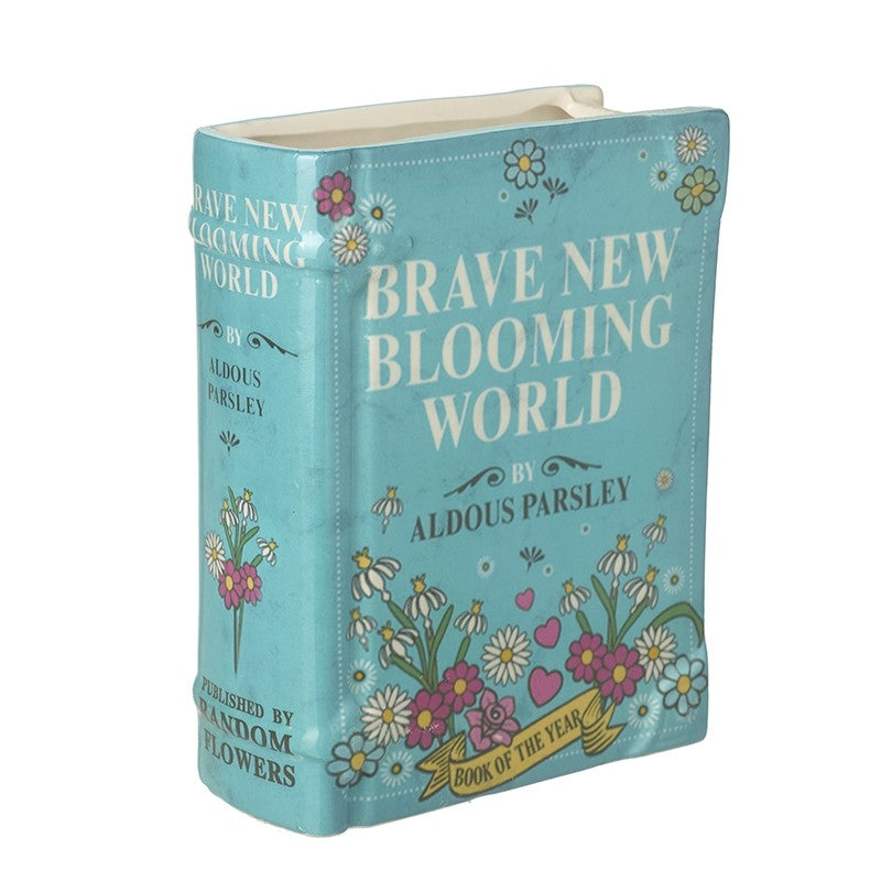 Brave New Blooming World Book Vase