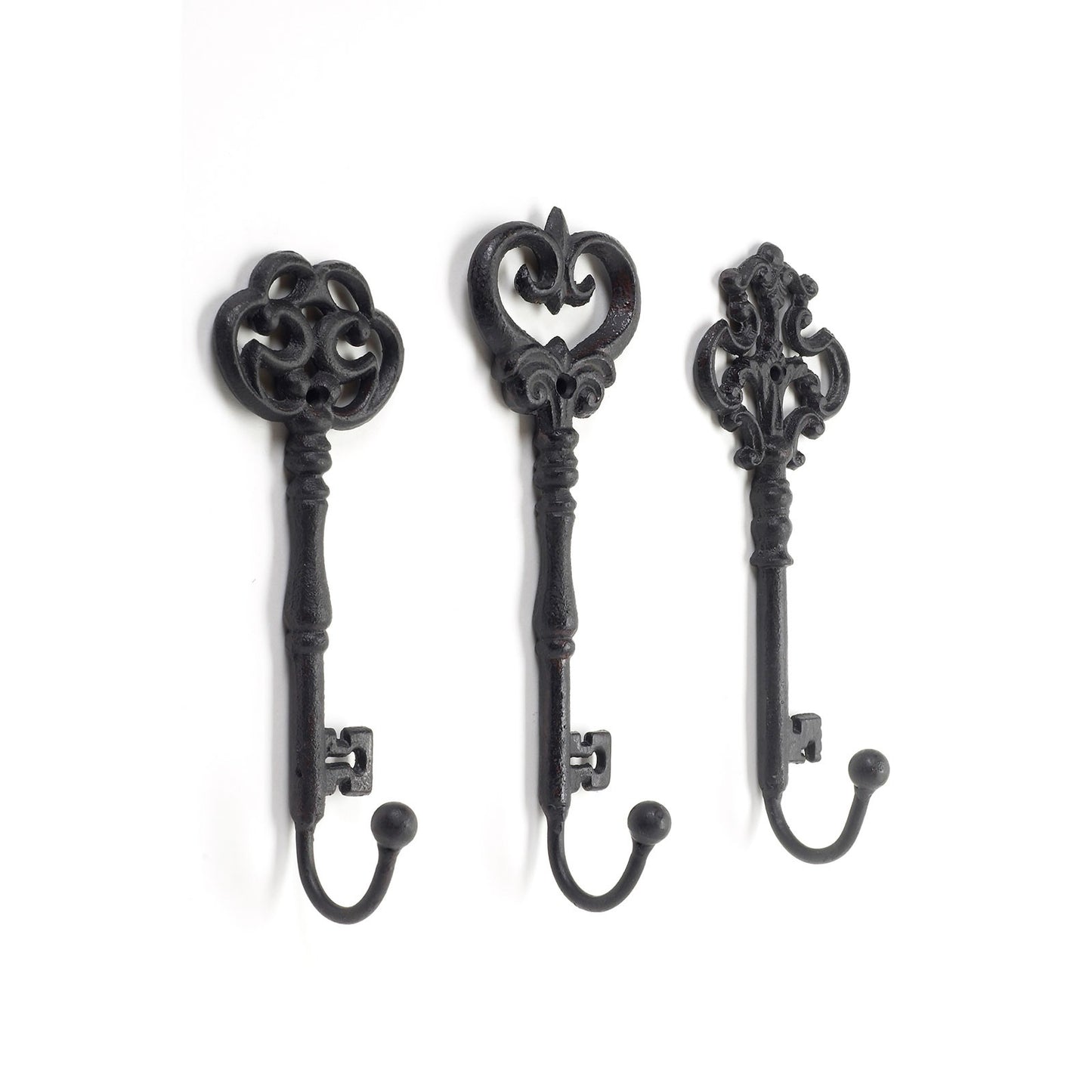 Set of 3 Metal Vintage Style Key Hooks