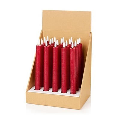 Red Wax Dinner Candle 22cm