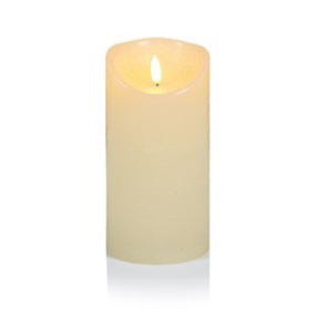 18 x 9cm Cream FlickaBright Textured Candle