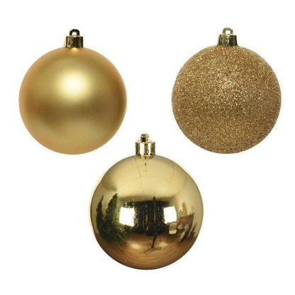 Set of 34 Mixed Light Gold Shatterproof Baubles