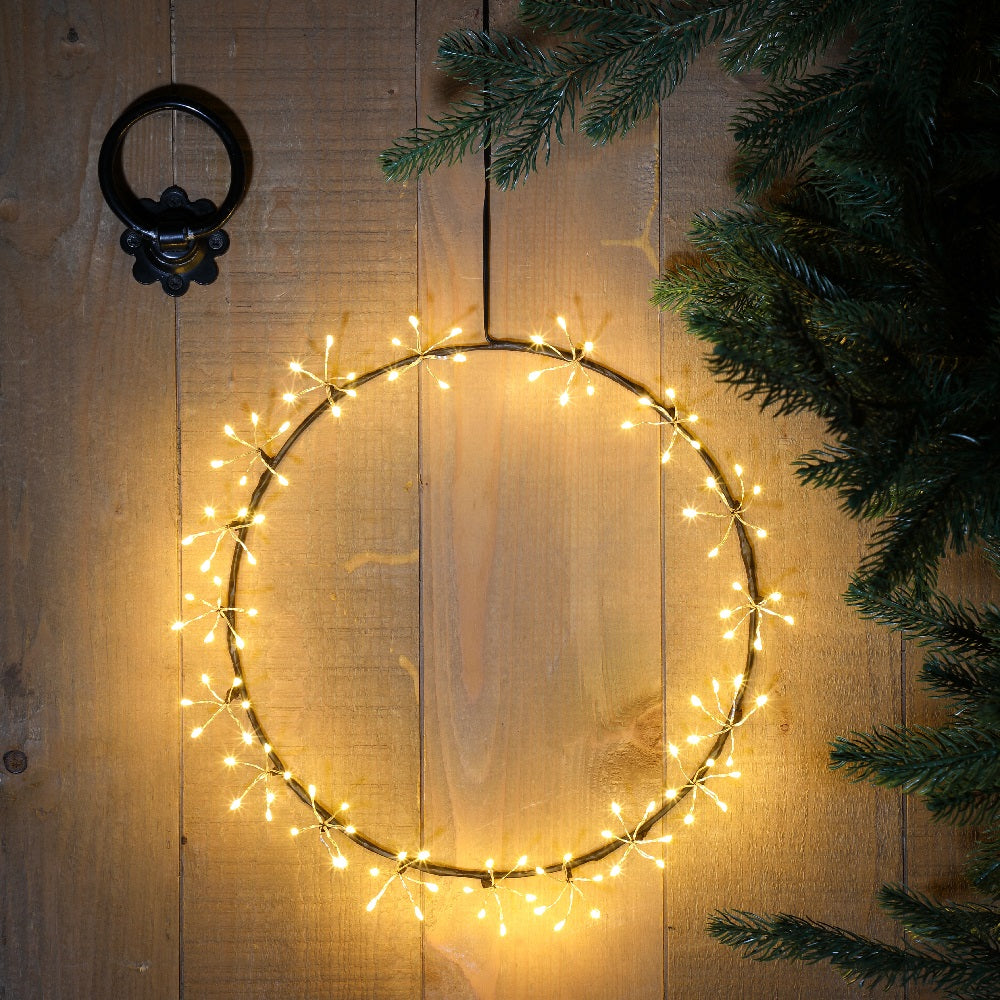 Noma Warm White Cluster Light Wreath