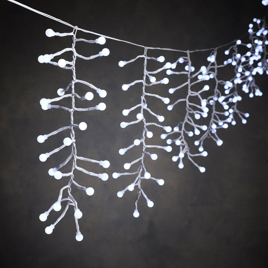 Luca Lighting 260 White LED Icicle Christmas Berry Lights